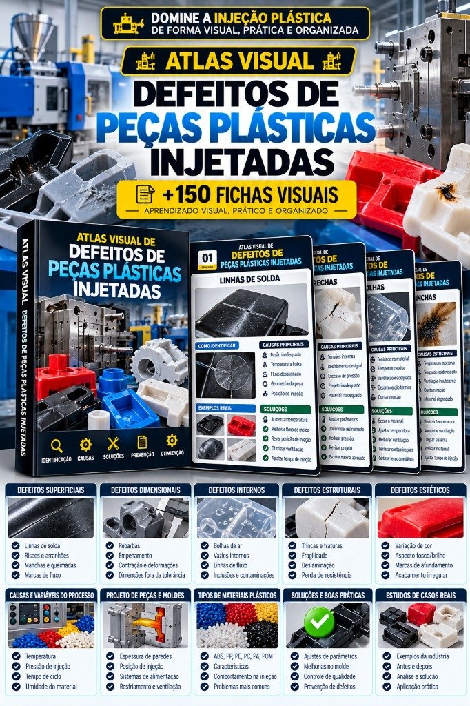 Atlas Visual de Defeitos de Peças Plásticas Injetadas — 150 Fichas Visuais